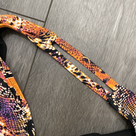 Neon snakeskin print bikini bottoms - Picture 3 of 5